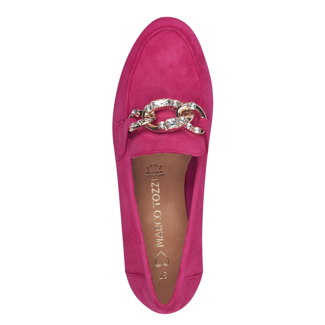 Marco Tozzi ādas apavi, rozā sieviešu mokasīni, kurpes