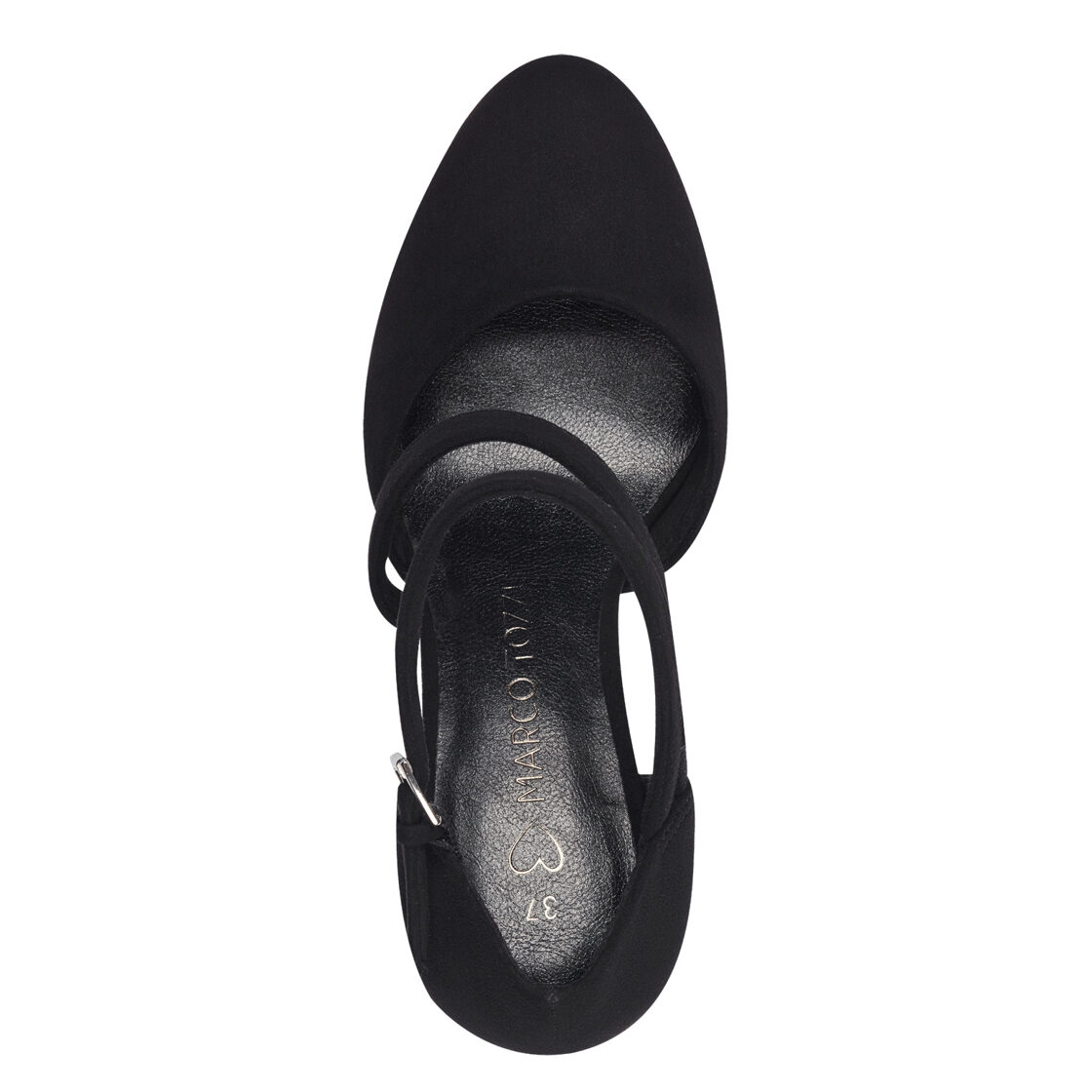 Marco Tozzi apavi, melnas sieviešu augstpapēžu kurpes