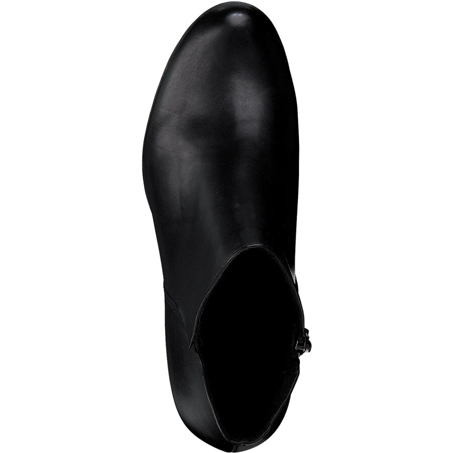 Marco Tozzi apavi, melni ādas zābaki, sieviešu rudens/pavasara puszābaki
