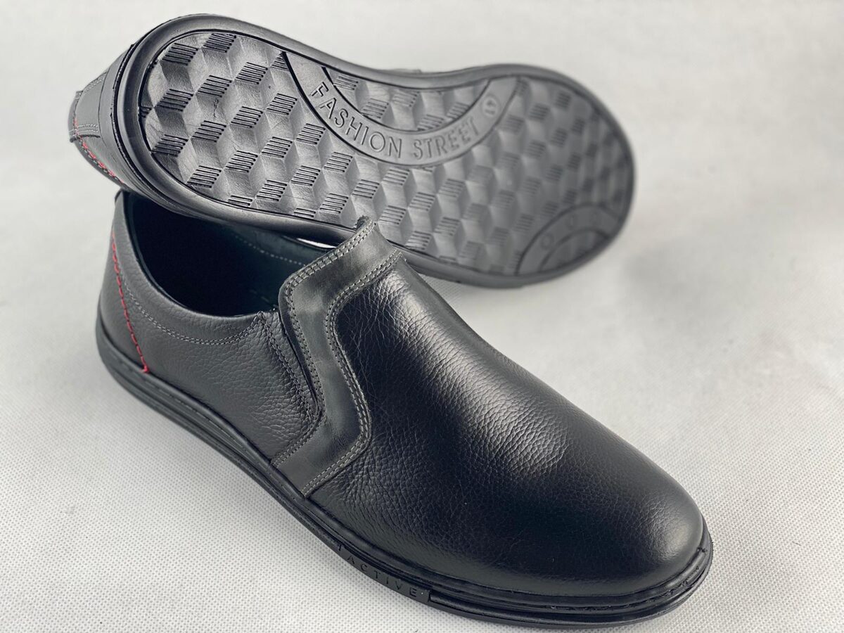 Mario Pala ādas apavi, melnas vīriešu kurpes