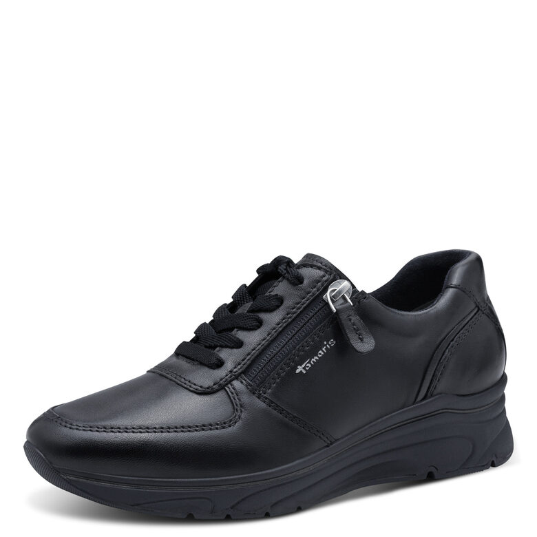 Tamaris dabīgās ādas apavi, tumši zilas sieviešu botes