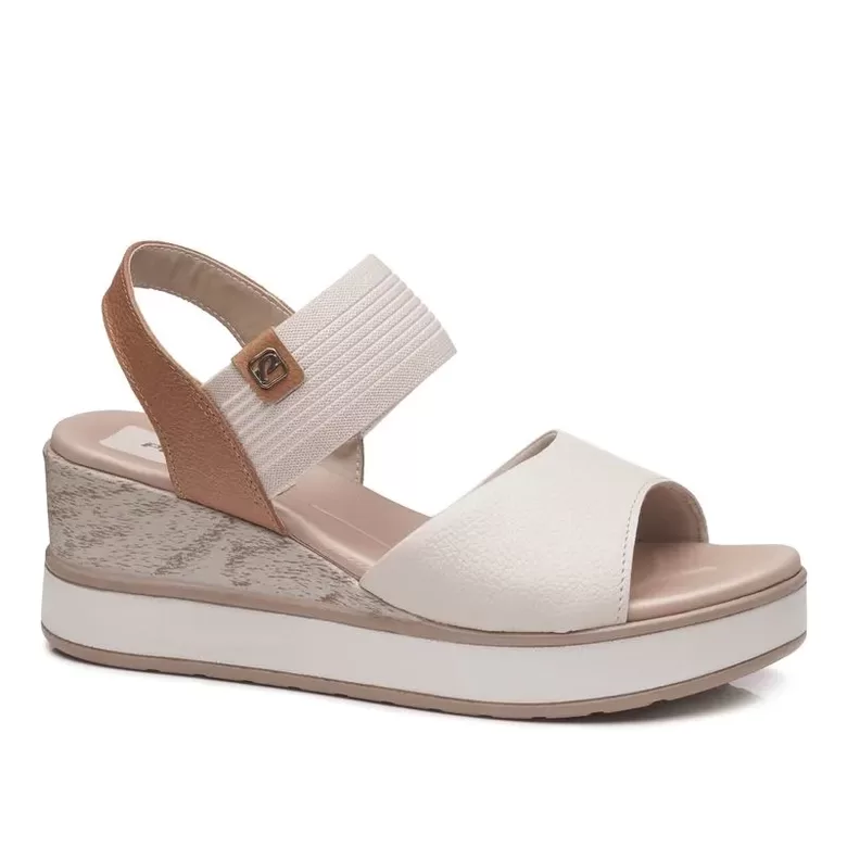 Pegada dabīgās ādas apavi, bēšas sieviešu vasaras kurpes, sandales