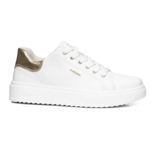 Pegada dabīgās ādas apavi, baltas sieviešu botes, snīkeri