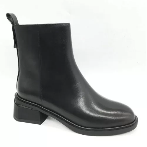 Loretta Vitale dabīgās ādas apavi, melni sieviešu puszābaki