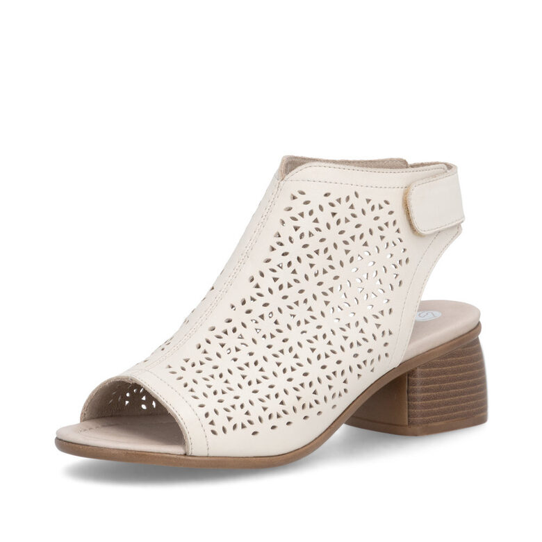 Remonte dabīgās ādas apavi, bēšas sieviešu vasaras kurpes, sandales