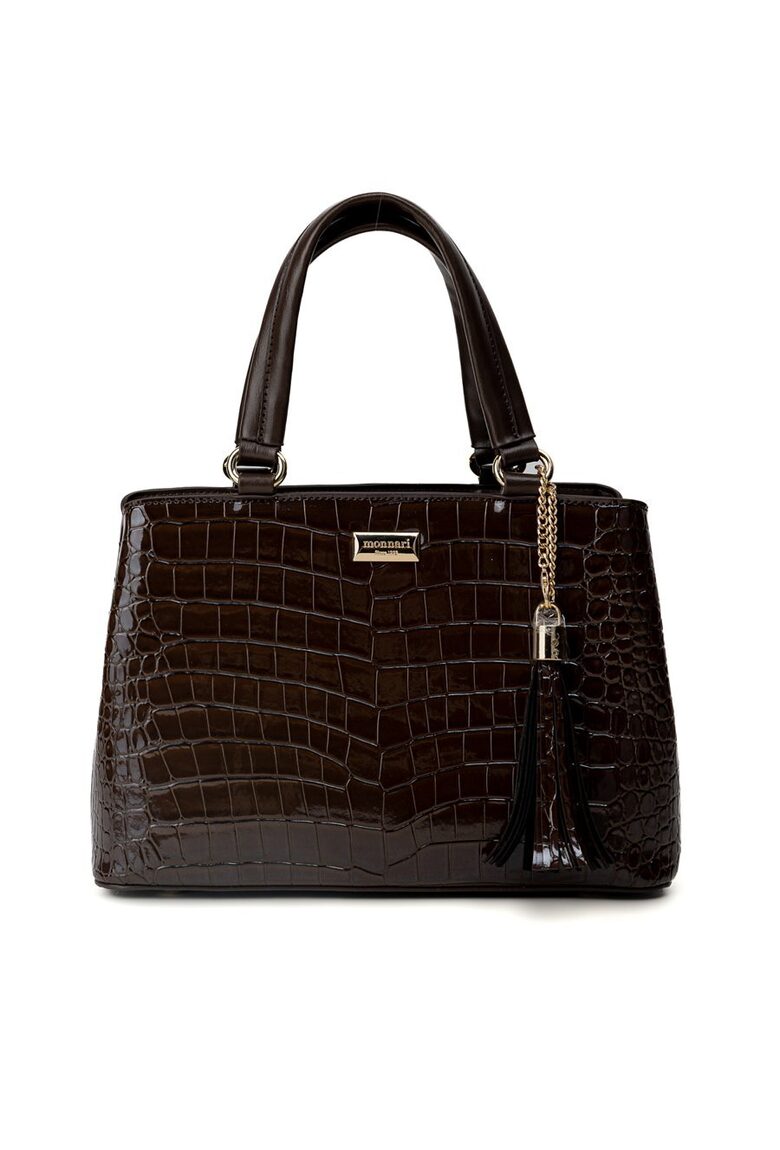 Monnari brūna, lakas sieviešu soma