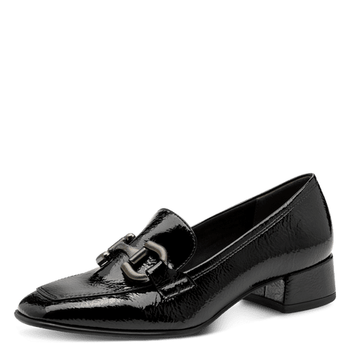 Tamaris apavi, melnas sieviešu slēgtās kurpes, loferi