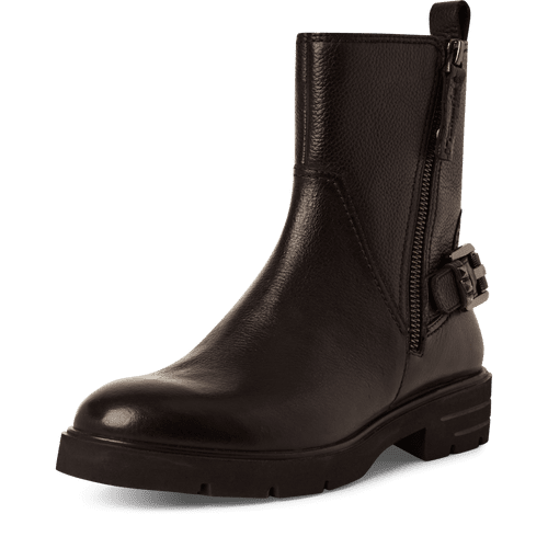 Tamaris dabīgās ādas apavi, melni sieviešu puszābaki