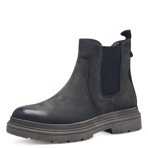 Tamaris Comfort dabīgās ādas apavi, pelēki sieviešu puszābaki