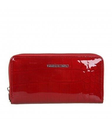 Gregorio sarkans dabīgās ādas maks