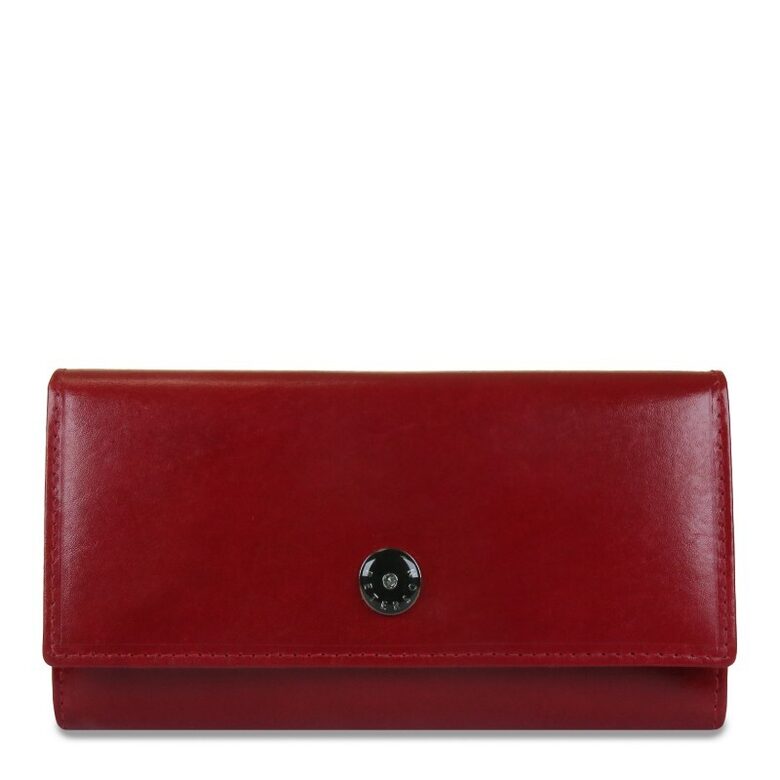 Peterson sieviešu tumši sarkans dabīgās ādas maks