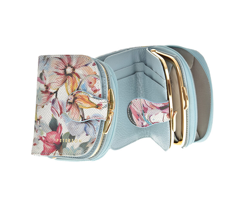 Peterson sieviešu krāsains dabīgās ādas maks