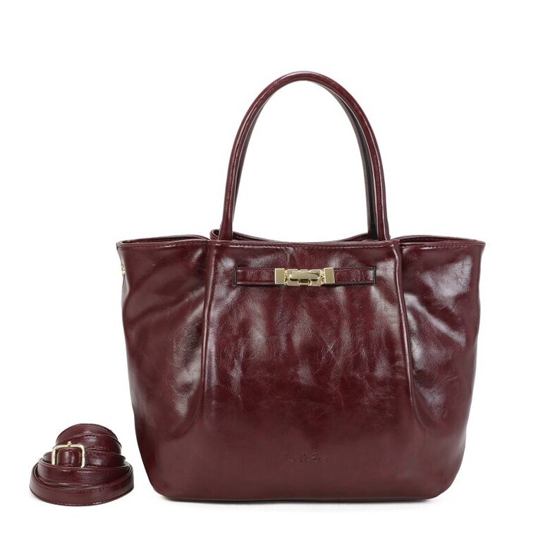 Ines DeLaure bordo, tumši sarkana sieviešu soma