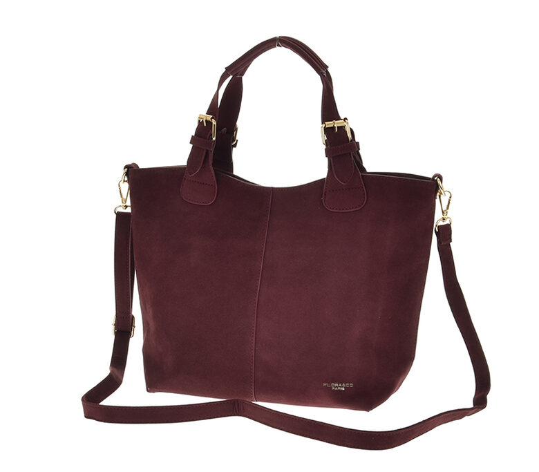 Flora&Co bordo sieviešu zamšādas soma