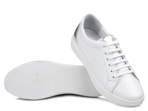 Loretta Vitale ādas apavi, baltas sieviešu kurpes