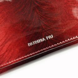Patrizia Piu sieviešu sarkans dabīgās ādas maks