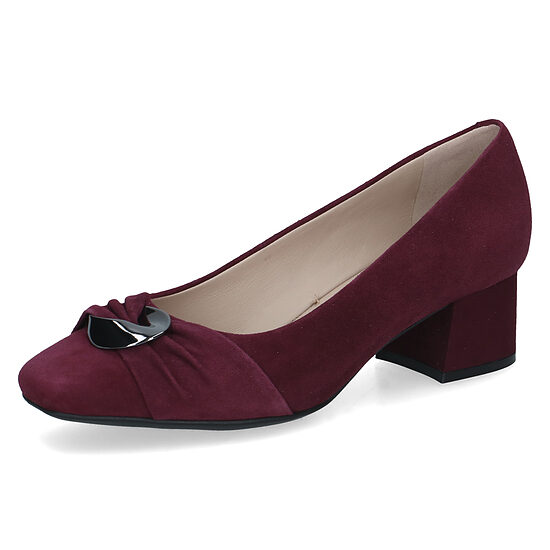 Caprice dabīgās ādas apavi, bordo sieviešu kurpes, laiviņas
