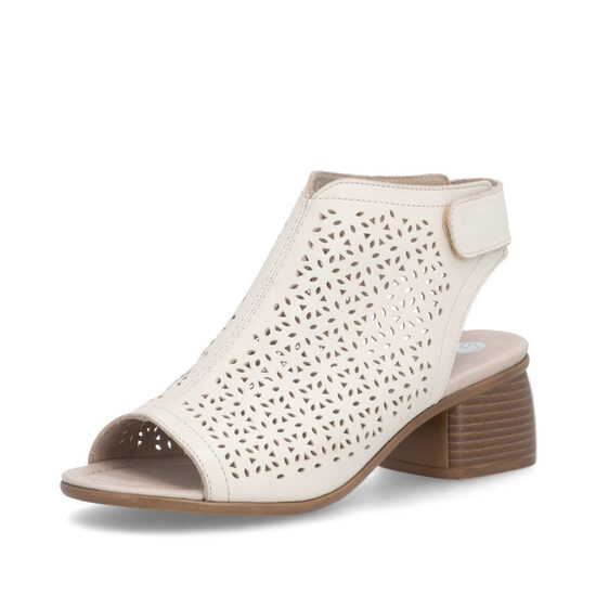 Remonte dabīgās ādas apavi, bēšas sieviešu vasaras kurpes, sandales