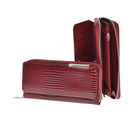 Gregorio sieviešu sarkans ādas maks