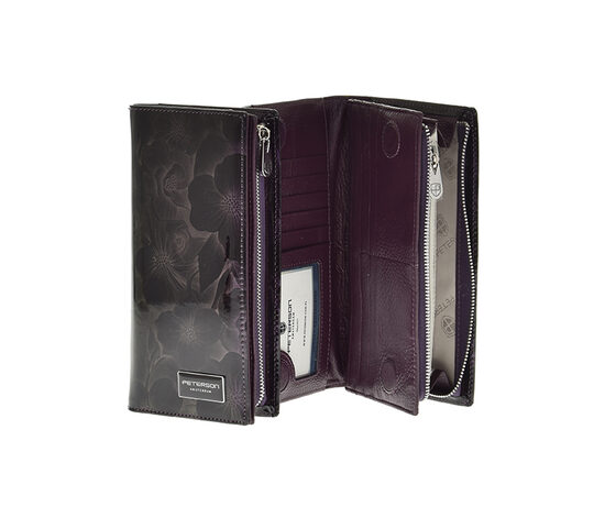 Peterson tumši violets dabīgās ādas maks