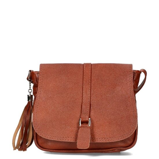Dabīgās ādas brūna pleca, crossbody somiņa