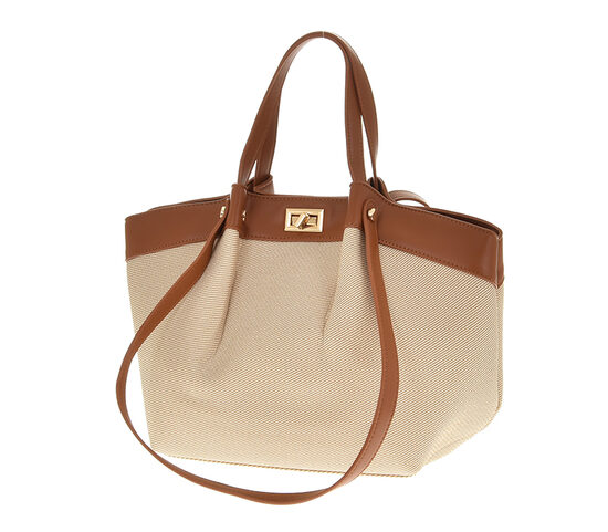 Gallantry bēša ar brūnu sieviešu soma