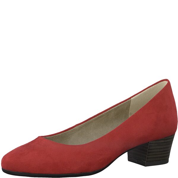 Marco Tozzi apavi, sieviešu sarkanas kurpes, laiviņas