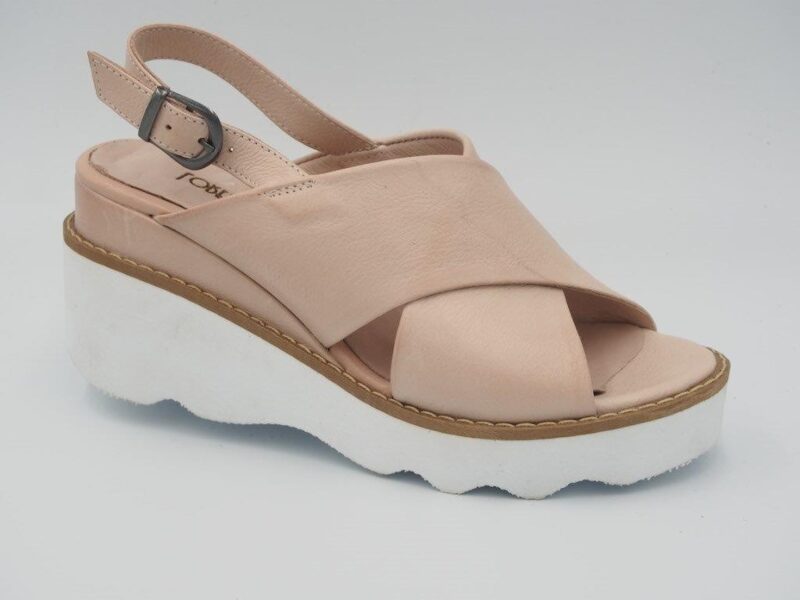 Loretta Vitale ādas apavi, gaiši rozā sieviešu vasaras kurpes